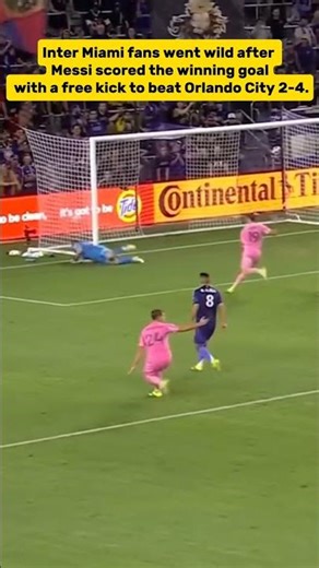Messi's free kick goal against Orlando City #messi #intermiami
