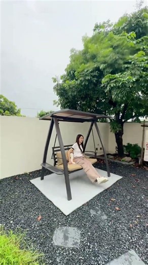 Outdoor Swing with Canopy Relax, Unwind & Enjoy Your Backyard#swing #gardenfurniture #shorts