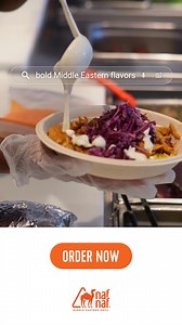 Build your perfect pita, bowl, or plate in just a few clicks. 🥙 Freshly baked, perfectly seasoned, and ready fast. 👉 Tap to order now and taste why we were voted Best Shawarma in the USA! | Naf Naf Grill