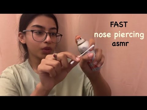 Day 8 ⭐️ Giving you nose piercing FAST (ASMR)
