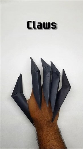 Easy Origami Paper Claws | Ghost Claws | Make Origami Wolf Claws ⚟ #craft #origami #papercraft