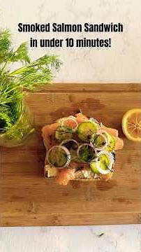 🇳🇴 Norway World Cup Recipe: Norwegian inspired Smoked Salmon Open-Faced Sandwich#salmon#shorts