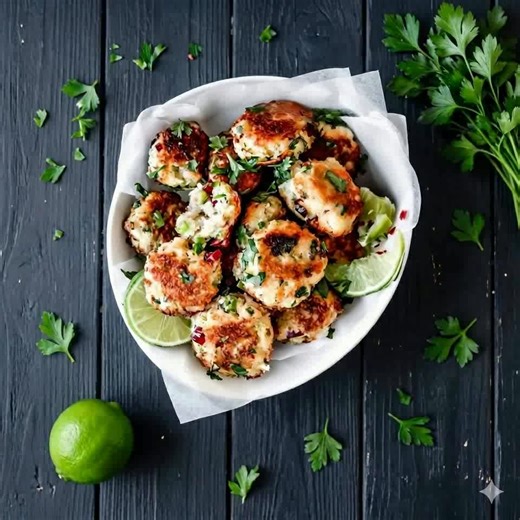 ✨ Cod Fritters with Red Onion & Parsley ✨ Golden on the outside, tender on the inside 🐟💛—these cod fritters are one of those recipes that feel both comforting and special. Flaky cod comes together with sharp red onion and fresh parsley for a bite that’s light, savory, and full of Mediterranean soul 🌿. They’re perfect as an appetizer, a light lunch, or even a relaxed dinner with a simple salad on the side 🍽️. Crisp, herby, and incredibly satisfying, this is the kind of dish that disappears fa