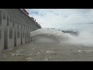 Three Gorges Dam discharges water