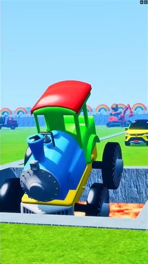 Mixed Color Small to Giant vs Unfinished Road – BeamNG.drive #beamngdrive #automobile #usa #beamng