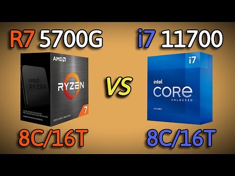 i7 11700 vs Ryzen 7 5700G - Benchmark and test in 5 Games 1080p