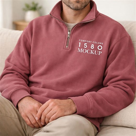 Comfort Colors 1580 Mockup Color: Crimson - JPG File - Digital Download - Etsy