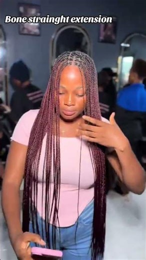 Bone straight extensions 🔥 #bonestraighthair #braids #goviral