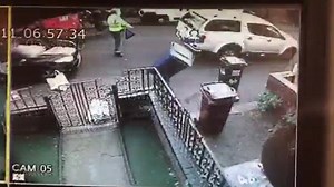 CCTV catches bin men throwing around rubbish on street