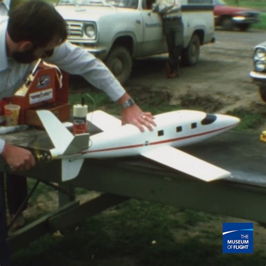 Check out this one-of-a-kind footage of a model of the LearFan 2100 zooming through the skies. You can see the model fly inverted and pulling off some aerobatic stunts. Do you enjoy seeing aviation history like this in your social media feed? The Museum of Flight is able to preserve and share this content thanks to our community of donors. Become a donor today ➡️ https://tmof.click/44EBV98 Note: Original video is silent. Video Credit: The William P. and Moya Olsen Lear Papers/The Museum of Fligh