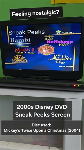 Disney DVD Nostalgia/Anemoia: Sneak Peeks Screen #nostalgic #disneydvd #nostalgia #2000snostalgia