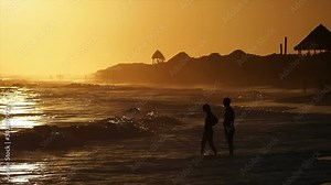 Footage of Cayo Largo Island Beach During Sunset, Cuba