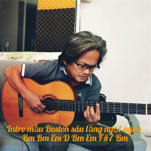 Intro mẫu Boston sâu lắng ngọt ngào Bm Bm Em D Bm Em F#7 Bm #guitar #huongdanguitar #hocguitar