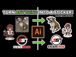 How to Turn ANYTHING into a Sticker ! Full Adobe Illustrator Tutorial