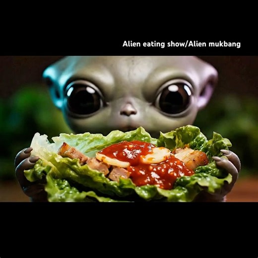 Alien Discovers Korean BBQ! 👽🥓🔥