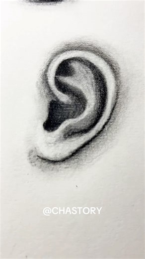 Ear Drawing Tutorial | How to Draw Ear Step by step #drawing #sketch #shorts #howtodraw #eardrawing
