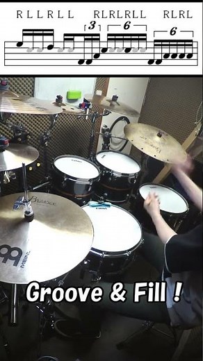 いますぐ使えるフィルイン -991個め- (加速するフィル) #shorts #drummer #drums #ドラムフィルイン #ドラムテクニック #drumlessons