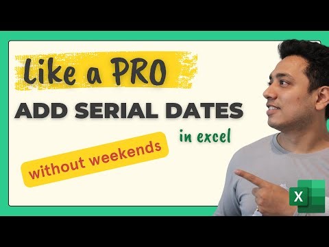 🎯 LIKE A PRO - Skip Weekends When Add Serial Dates in Excel
