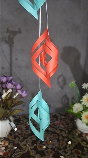 ✂️ DIY Paper Hanging Decoration | Easy Paper Craft for Home & Festivals 🌸