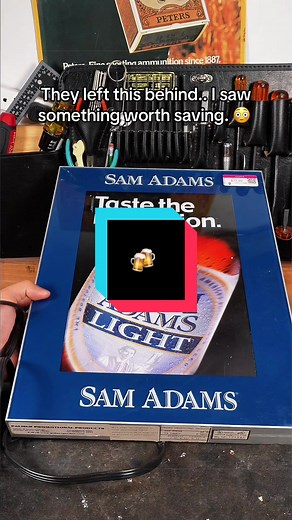 Restoring a Vintage Samuel Adams Beer Sign