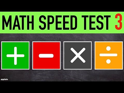Math Speed Test #3 (20 Math Problems) - Addition Subtraction Multiplication Division Mental Math