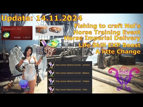 BDO Update 14.11.2024 | (Chance) Nol from fishing / Carrack on CM & More | by Miley