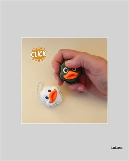 3D Printed Duck Clicker Keychain
