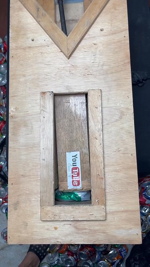 DIY Wooden Can Recycling Machine ♻️ #CansTV #cancrushing #recycle #diy | Cans TV