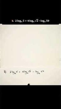 Simplifying Logarithms Without Using a Calculator| Laws of logs| Grade 11 math Quebec