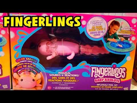 FINGERLINGS - BABY AXOLOTL - COLOR CHANGE RAINBOW LIGHT - MAGICAL SOUNDS & REACTIONS!