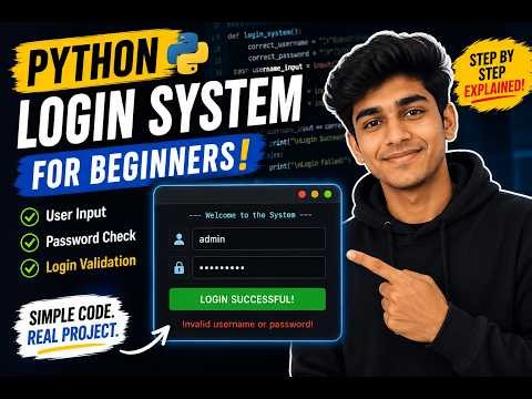 Python Login System for Beginners | Simple Authentication Project