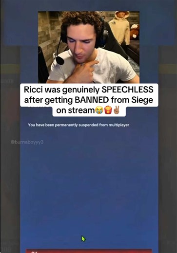 Ricci Actually got banned from Siege😭✌🏽🍟 @Ricci #ricci #ricciontwitch #r6 #siege #rainbow6siege