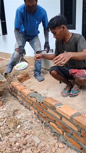 This is an easy way to install red bricks for beginners.
