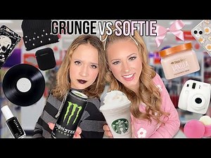 GRUNGE ⛓🖤🤘🏼 VS SOFTIE ✨🤍🧸 TARGET SHOPPING CHALLENGE