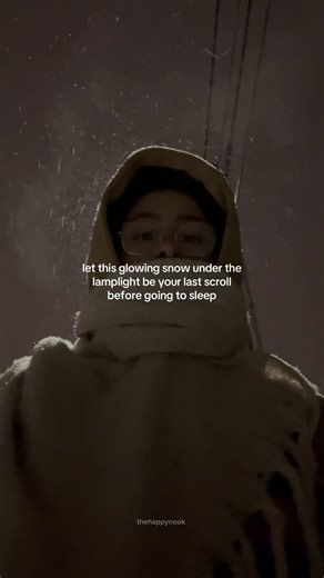 good night, enjoy this glowing snow before going to bed #snowy #night #winter