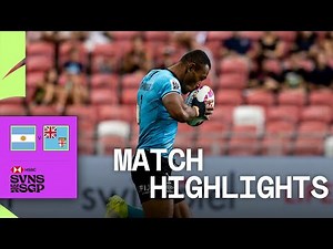 Fiji FLY into the Final 🕊️ | Argentina v Fiji | HSBC SVNS Singapore 2025 | Men's Match Highlights