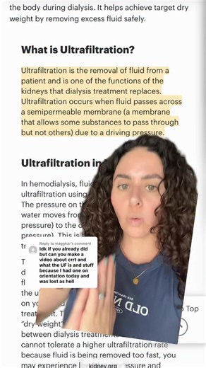 Ashley Adkins, MSN, RN, CCRN | Ultrafiltration 🫘 what it means and why it’s important 🫶 | Instagram