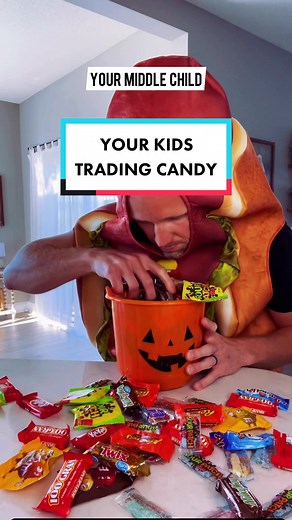 Fun Candy Trading Game Among Siblings