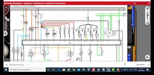 Exemple de diagnostic n6 Problème ratés d'allumage, Controle du signal de commande d'injecteur avec l'oscilloscope Remaque j'ai effectué le contrôle sans botier de dérivation | Cours en diagnostic et mécanique automobile