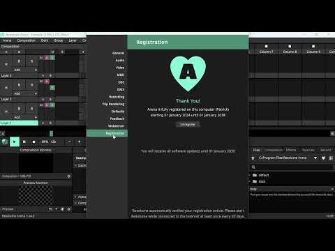 Resolume Arena 7.24.3 Crack Newest For Windows Full Registration Till 2038 Contact Me 009613480621