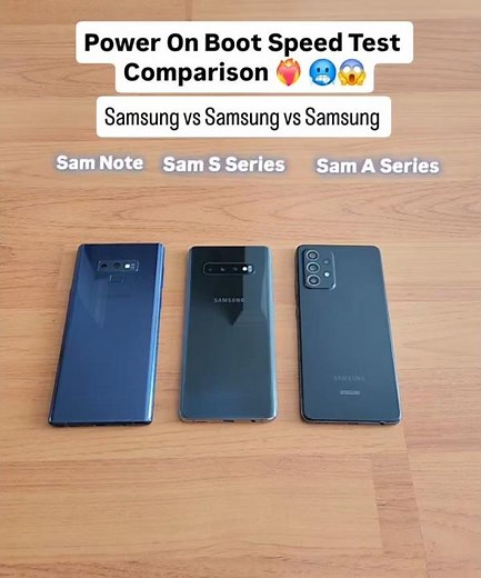Samsung Note series vs Samsung S Series vs Samsung A Series - Power On Boot Speed Test Comparison 🔥
