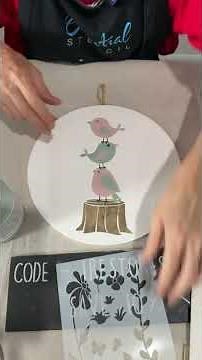 Stacked Happy Birds🐦🌸– DIY Stencil & Transfer Craft Tutorial