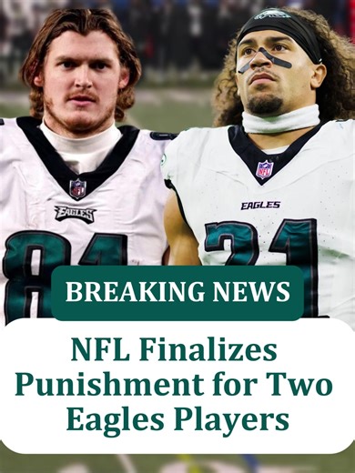 Two Eagles fined by the NFL — but the bigger story is what it means long-term. What should Philly do at tight end? #NFLNews #nflupdates #PhiladelphiaEagles #GrantCalcaterra #SydneyBrown
