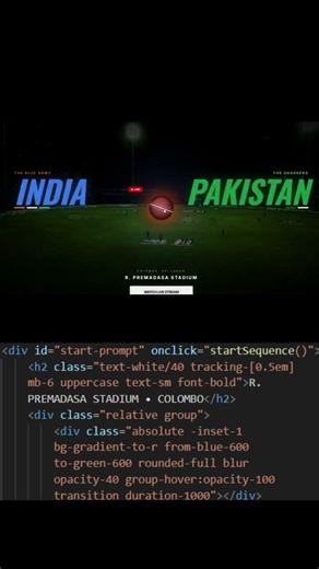 India Vs Pakistan match #cssanimation #python #uidesignlearning #javascriptanimation #coding #animat