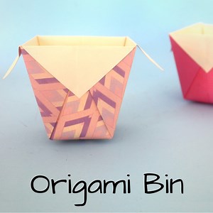 EASY Origami Box Tutorial | DIY Origami Storage Bin This origami storage bin or origami paper box is really easy to make and is a very useful paper craft idea for storing small stationery items for organizing your study table or work desk. Make these cute origami paper boxes with different kinds of patterned papers to give a more interesting look. #origami #paperbox #penstand #papercrafts #littlecrafties ▷ DOWNLOAD Our Online Art & Craft Course for Kids "Crafto'Pedia" https://share.graphyapp.co/