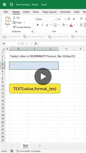 Display Current Date with Excel TEXT Function | Daily Excel Tricks posted on the topic | LinkedIn