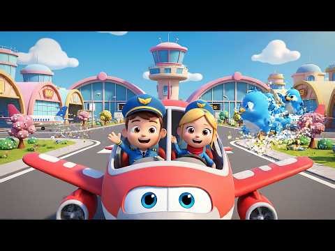 Tiny Airplane Flies Whoosh Whoosh Whoosh | Sky Adventure & Vehicle Songs for Kids