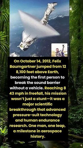 Felix Baumgartner: The Man Who Broke the Sound Barrier Without a Plane