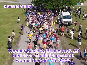 Brinkerhoff 5k in memory of Trooper David C. Brinkerhoff who died as a result of a gunshot wound on April 25, 2007 during a critical incident. 🩶💜 | New York State Police