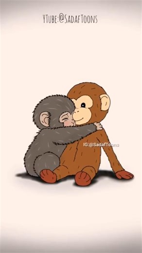 🥹❤️ #love #animation #animals #monkey #human #life #sad #ytshorts #shorts #trending #sadaftoons